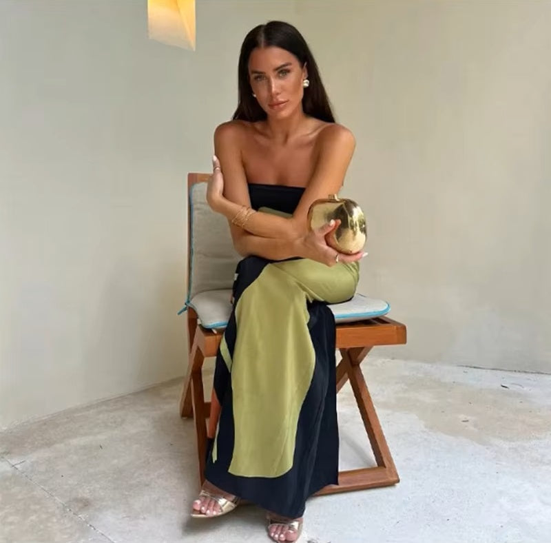 Emilia™ Floral Abstract Off-Shoulder Maxi Dress