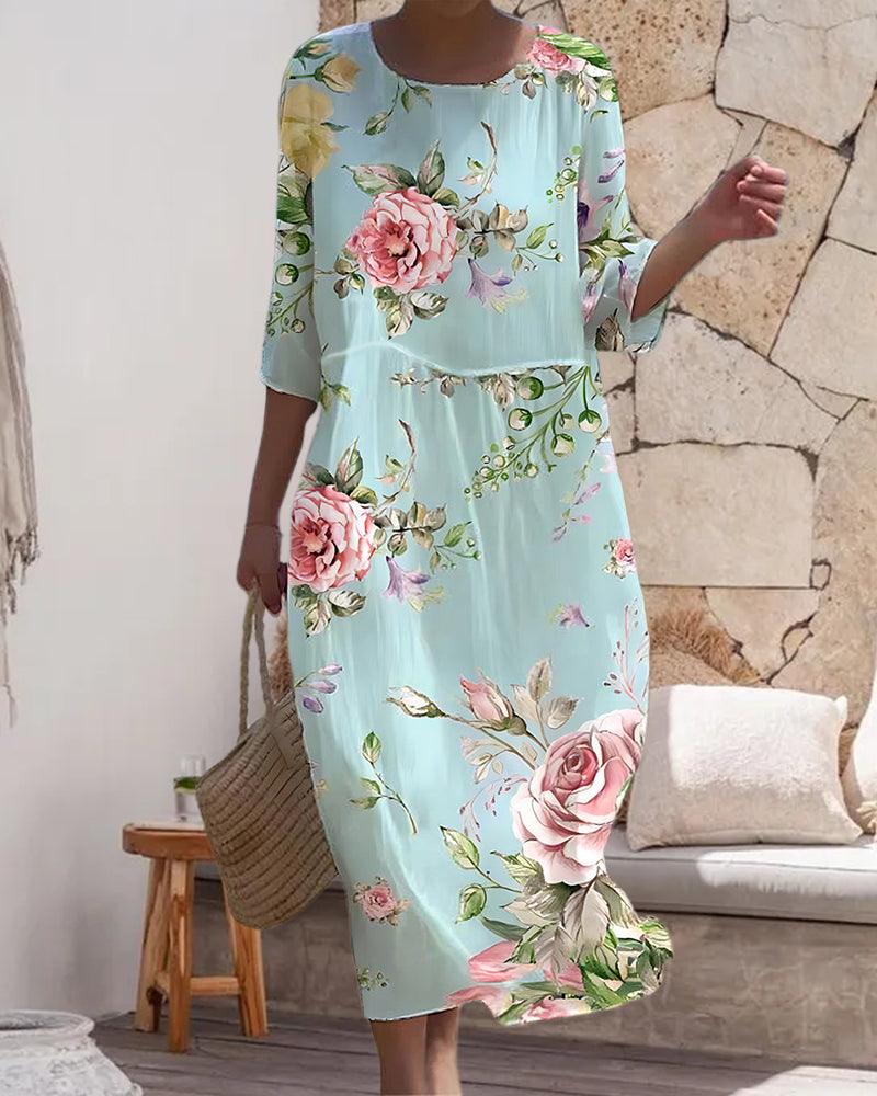 Brigitte - Joyful Floral Dress