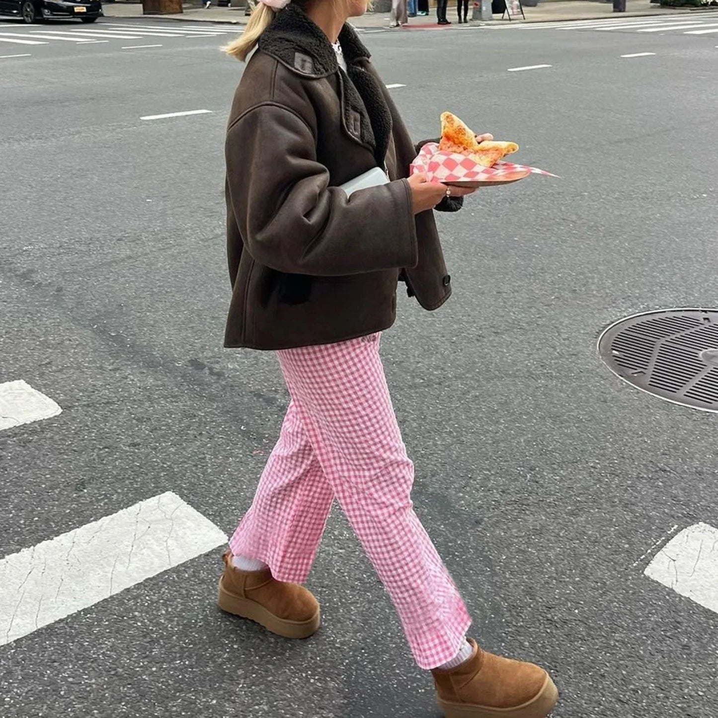 Jamy - High-waisted trousers with straight legs