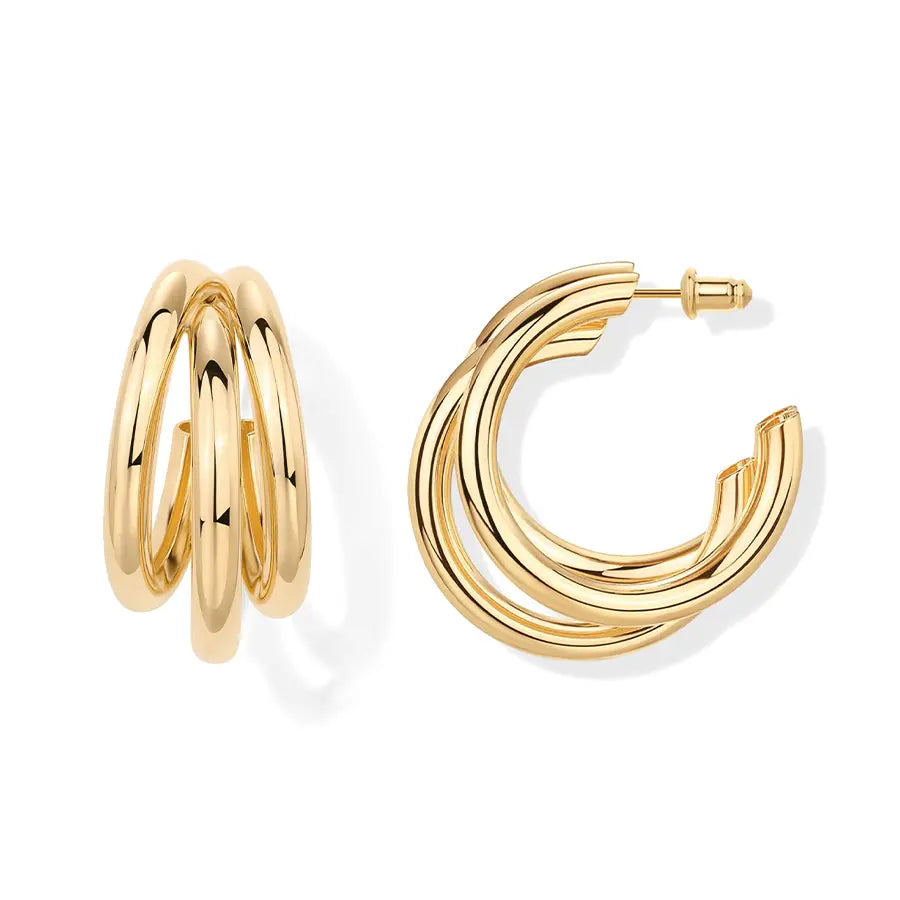 Trinity Hoop Earrings