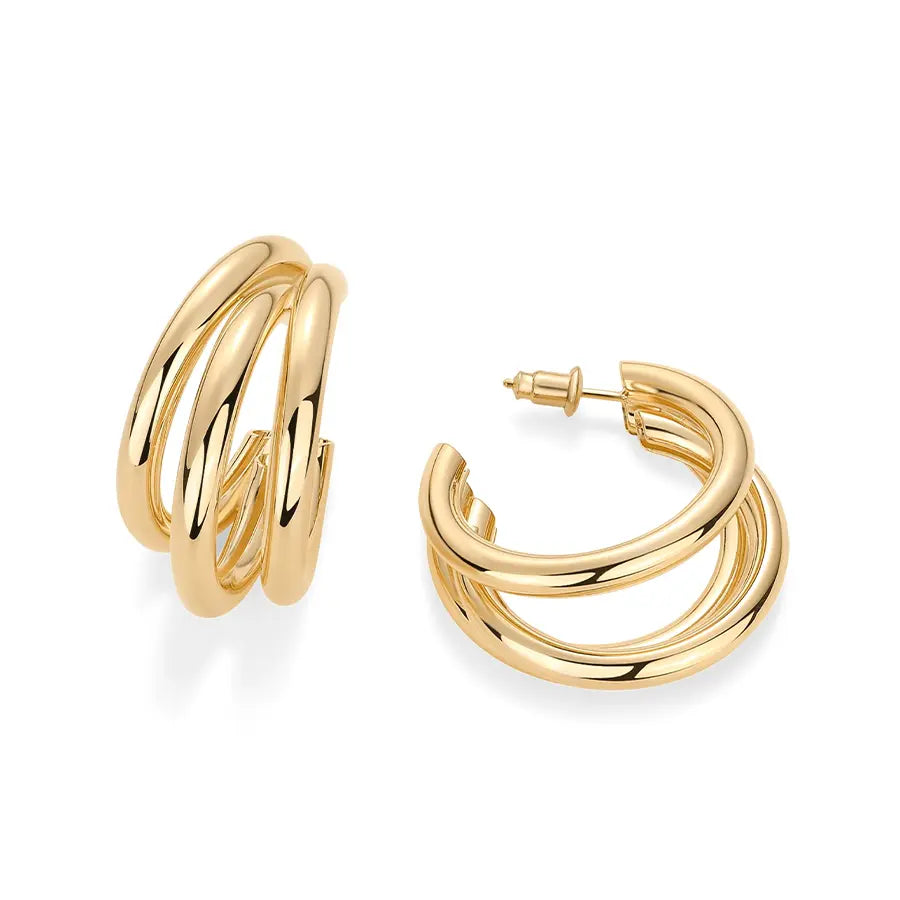 Trinity Hoop Earrings