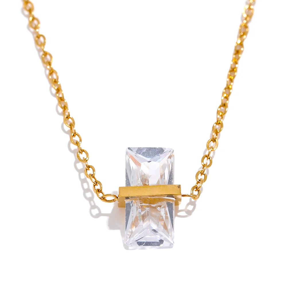 Stainless Steel Prism Necklace