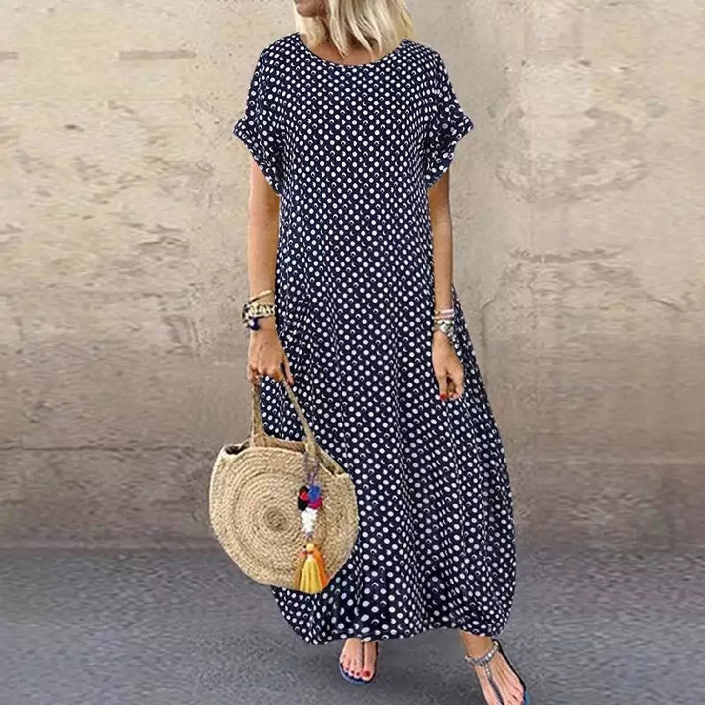 Polkadot Spring/Summer Maxi Dress