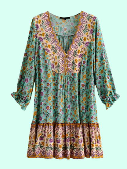 Vintage Bohemian Mini Dress