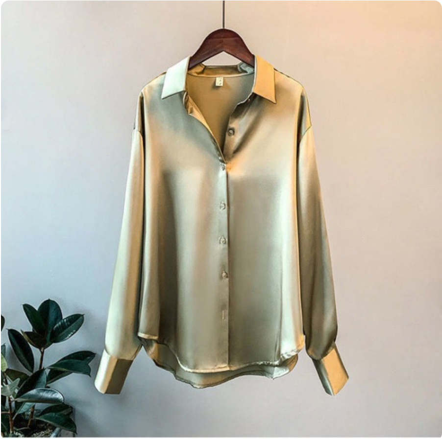 Long Sleeve Satin Women's Shirt