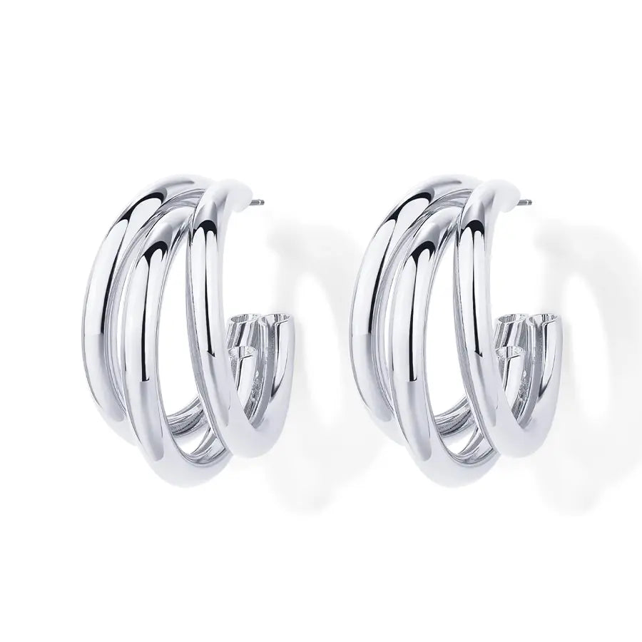 Trinity Hoop Earrings