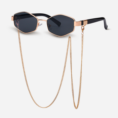 Trendy Retro Chain Sunglasses UV400