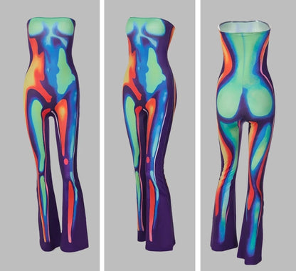 Thermal Body Print Jumpsuit