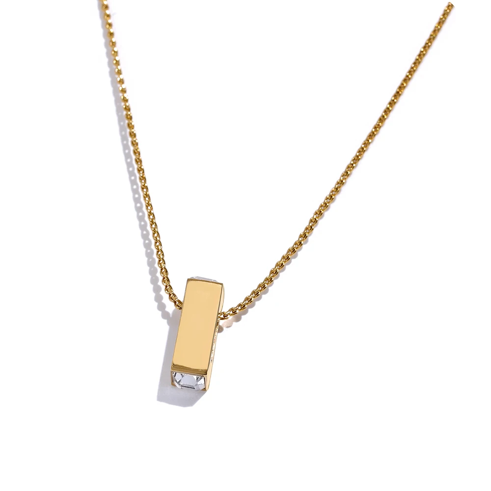 Stainless Steel Prism Necklace