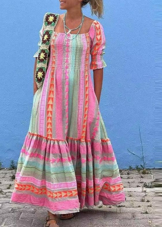 Charlotte - Colorful Vintage Maxi Dress