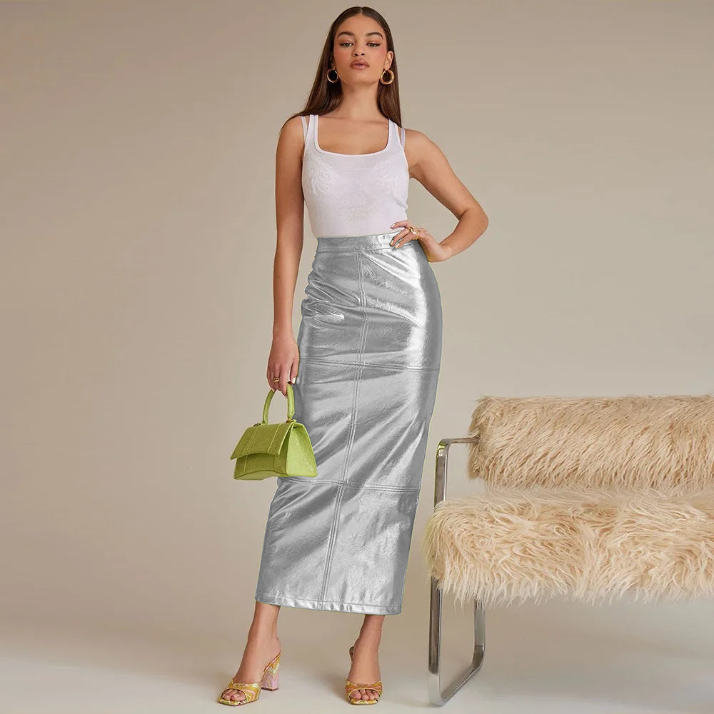 Emilia's Metalic Maxi Skirt