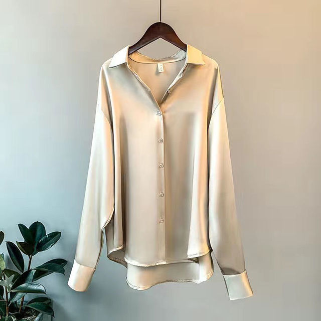 Long Sleeve Satin Women's Shirt